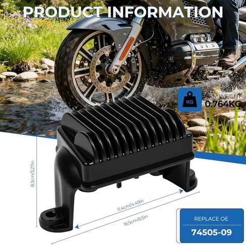 Voltage Regulator Rectifier compatible with Harley Davidson Electra Glide Street Glide Road King Road Glide Touring Models replace 74505-09 in Kuwait