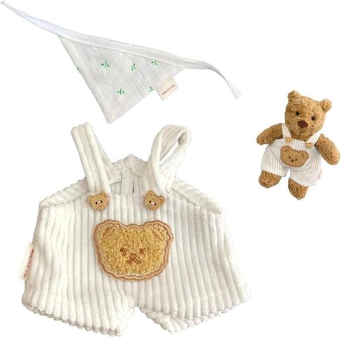 7-inch Tiny Bear Outfit 16cm: Slim Fit Overalls for Small Stuffed Animal/Teddybear（NO Doll） in Kuwait