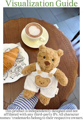 7-inch Tiny Bear Outfit 16cm: Slim Fit Overalls for Small Stuffed Animal/Teddybear（NO Doll） in Kuwait