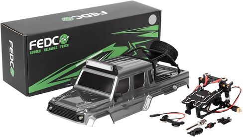 طقم تحويل الجسم SCX24 6 × 6 هيكل الكمبيوتر مع مجموعة محور إطار الأضواء لـ Bronco JLU C10 Basecamp Axial SCX24 6 × 6 RC الزاحف ترقيات in Kuwait