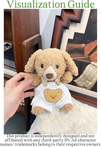 7-inch Tiny Bear Outfit 16cm: Slim Fit Overalls for Small Stuffed Animal/Teddybear（NO Doll） in Kuwait