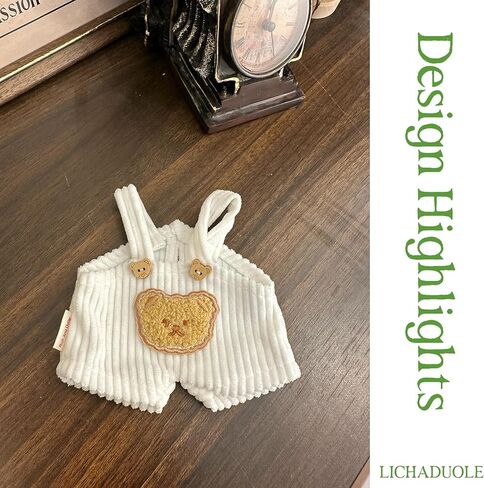 7-inch Tiny Bear Outfit 16cm: Slim Fit Overalls for Small Stuffed Animal/Teddybear（NO Doll） in Kuwait