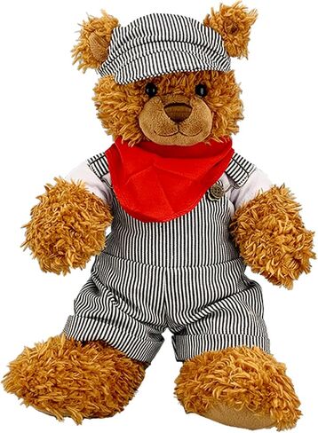 Train Conductor Outfit for 14 to 18 INCH Plush Bear Doll Clothing Train Dress Up Costume Stuffed Animal Outfit Plush Toy Clothes Gift for Ḳids in Kuwait