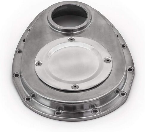 Speedmaster PCE265.1061 Compatible with Chevy SBC 350 2-Piece Polished Aluminum Timing Chain Cover w/Inspection Plate in Kuwait