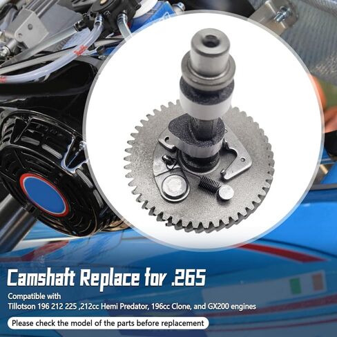 .265 عمود الحدبات متوافق مع محرك Predator 212cc Hemi GX200 Clone 196cc مناسب لمحرك Tillotson 196/212/225، أجزاء أداء Minibike Go Kart in Kuwait