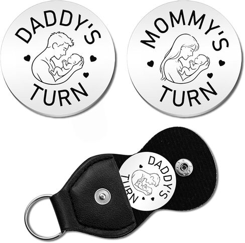 New Parents Gifts For Couples Double-Sided Coin Gifts For Couples Mommy Daddy First Time Moms Dad To Be New Parents On Mother’s Day Father’s Day Christmas Birthday Gift Ideal Pregnancy Gift in Kuwait