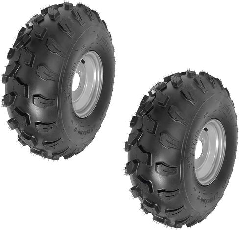 (المجموعة 2) إطارات ATV Go Kart مقاس 19x7-8 19x7x8 Knobby 4PR إطار عجلة بدون أنبوب وحافة لركوب الدراجة الرباعية على الجزازات، نمط 4 مسامير - معرف 90 مم، مسافة الفتحة إلى الفتحة 110 مم in Kuwait