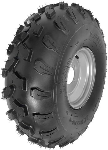 (Set 2) ATV Go Kart Tires 19x7-8 19x7x8 Knobby 4PR Tubeless Wheel Tire and Rim for Quad Bike Buggy Ride on Mowers, 4 Bolt Pattern - ID 90mm, Hole to Hole Distance 110mm in Saudi Arabia
