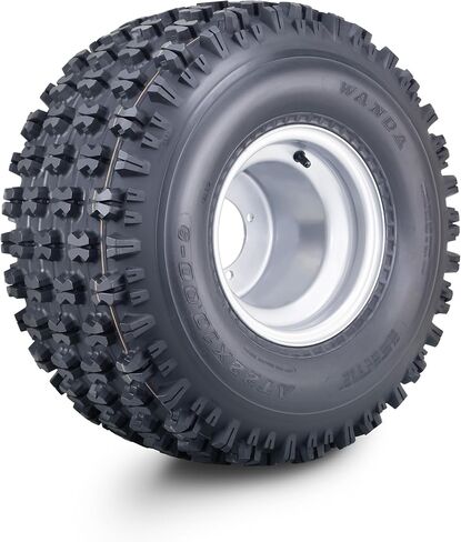 WANDA ATV Tire Wheel Assembly 22X7-10 with 4 Lugs on 110mm PCD 2+3 offset Silver Wheel 10077 in Saudi Arabia
