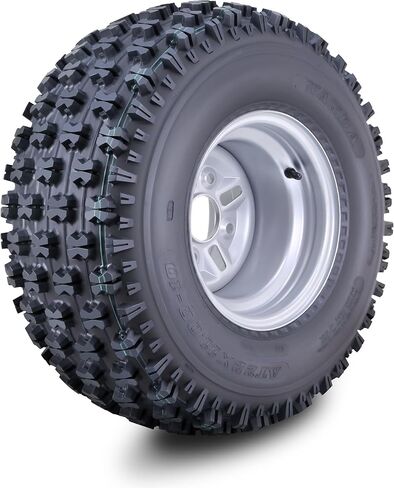 WANDA ATV Tire Wheel Assembly 22X7-10 with 4 Lugs on 110mm PCD 2+3 offset Silver Wheel 10077 in Saudi Arabia