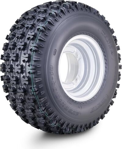 WANDA ATV Tire Wheel Assembly 22X7-10 with 4 Lugs on 110mm PCD 2+3 offset Silver Wheel 10077 in Saudi Arabia