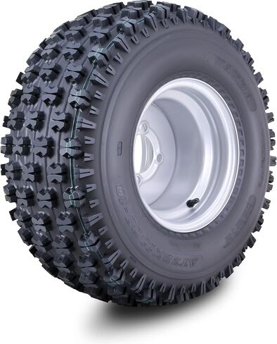 WANDA ATV Tire Wheel Assembly 22X7-10 with 4 Lugs on 110mm PCD 2+3 offset Silver Wheel 10077 in Saudi Arabia