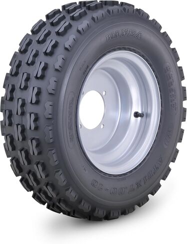 WANDA ATV Tire Wheel Assembly 22X7-10 with 4 Lugs on 110mm PCD 2+3 offset Silver Wheel 10077 in Saudi Arabia