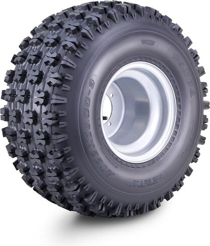WANDA ATV Tire Wheel Assembly 22X7-10 with 4 Lugs on 110mm PCD 2+3 offset Silver Wheel 10077 in Saudi Arabia