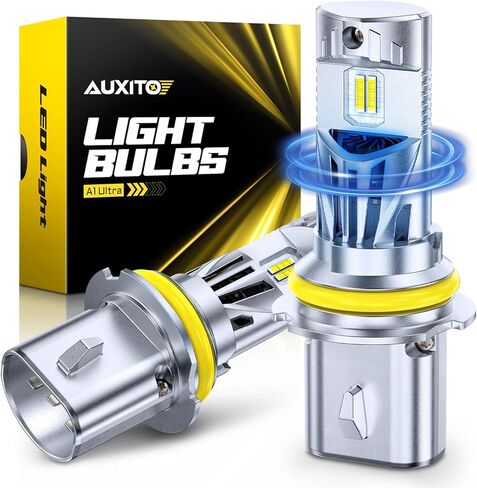 أحدث مصابيح AUXITO 9007 HB5 Head1ight، 50,000LM 1000% فائقة السطوع، عمر 20 عامًا، 6500K أبيض بارد، تثبيت سريع 3 دقائق، بدون وميض، توافق 99%، حزمة من 2 in Kuwait