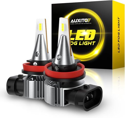 مصابيح AUXITO H7، خرج فائق 6X، 6500K أبيض بارد، عمر طويل، مصابيح كهربائية بديلة صغيرة الحجم 1:1، Plug-N-Play، حزمة من 2 in Kuwait