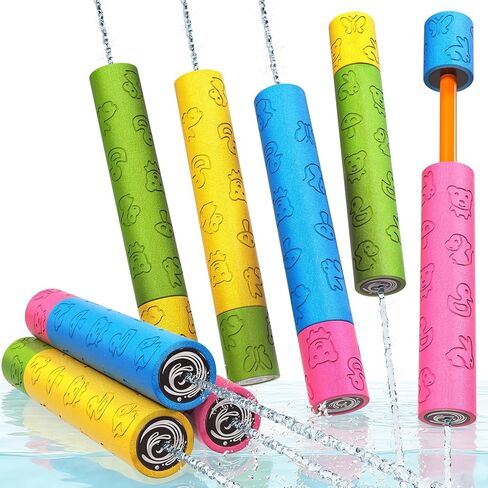 8 Pack Water Squirt Toys for Kids - Pool Beach Outdoor Toys for Party Swimming Games, Water Guns Foam Squirt Blasters Set Water Game for Kids, Birthday Gifts for Kids Boys Girls Aged 3 4 5 6 7 8 in Kuwait