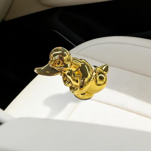 Angry Duck Car Hood Ornament, Self-Adhesive 3D Animal Chromed Metal Car Hood Decoration, High Shine Electroplated Polished Auto Exterior Charm Accessories for Desktop, Cabinet (Silver) in Saudi Arabia
