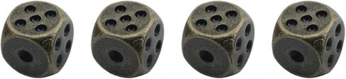 5PCS Zinc Alloy Vintage Dice Board Game Accessories Suitable for Home Beach Pub Garden Entertainment in Kuwait