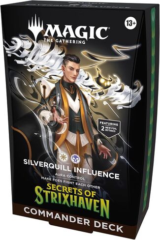 Magic: The Gathering Secrets of Strixhaven Commander Deck - Silverquill Influence (100-Card Deck, Deck Box + Accessories) in Kuwait