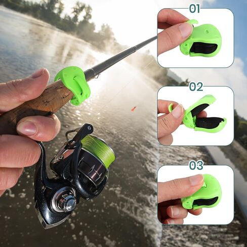 8PC Multifunctional Fishing Rod Holder Set, Durable ABS Fishing Pole Holders with 4 Orange & 4 Blue Clips, Portable Fishing Rod Straps for Beach, Ground & Various Rod Sizes in Saudi Arabia