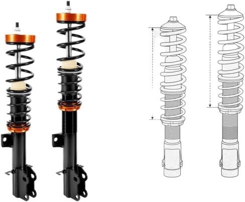 Coilover الينابيع عدة متوافق مع كورسا D S07 2006 2007 2008 2009 2010 2011 2012 2013 2014 1.2 1.3 1.4 1.6 VXR in Kuwait