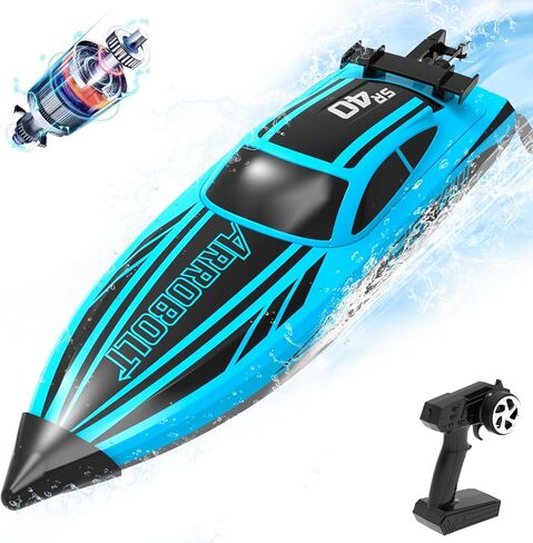 volantexrc Brushless RC Boats for Adults, 30+MPH Fast Remote Control Boat with 2 Rechargeable Batteries for Lakes, 30+ Mins Full Proportional Boats High Speed RC Boat for Adults (79705 Green) in Kuwait