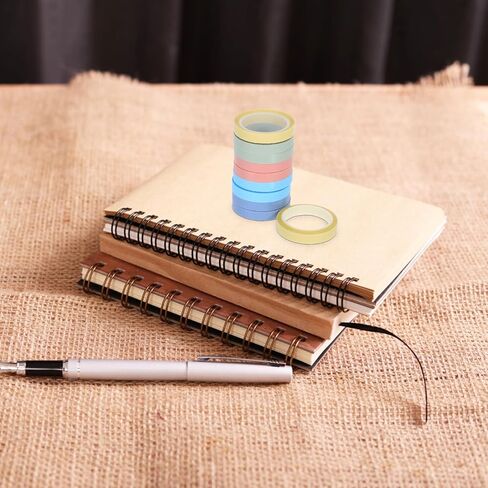 Ipetboom Removable Sticky Tape 6mm X 5m, Writable Adhesive Page Markers for Annotation, 10 Rolls Colored Index Tabs for Office and School Supplies in Kuwait