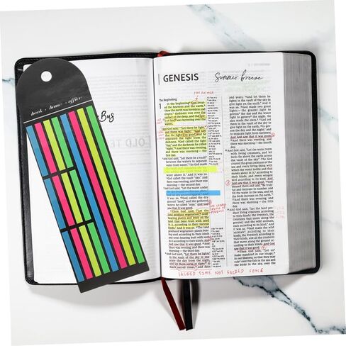 Uonlytech Fluorescent Sticky Tabs 16pcs Set (12 Short + 4 Long) Ultra-Thin Portable Page Markers Annotation Strips for Students and Book Indexing in Kuwait