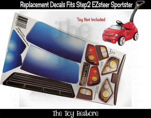 Replacement Stickers Fits Step2 EZSTEER Sportster Car Push Around Ride-on in Kuwait