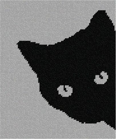 مجموعة Pepita Needlepoint: قطة حول الزاوية، 7 × 8 بوصة in Kuwait