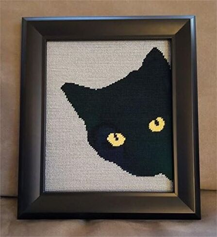 مجموعة Pepita Needlepoint: قطة حول الزاوية، 7 × 8 بوصة in Kuwait