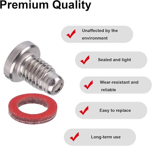 4pcs 688-45341 Magnetic Drain Plug Screw & 90430-08020 Washer for Yamaha Outboard Engine Lower Unit 130-300HP, Compatible with 688-45341-00 688-45341-01 Marine Leak-Proof Replacement Parts in Kuwait
