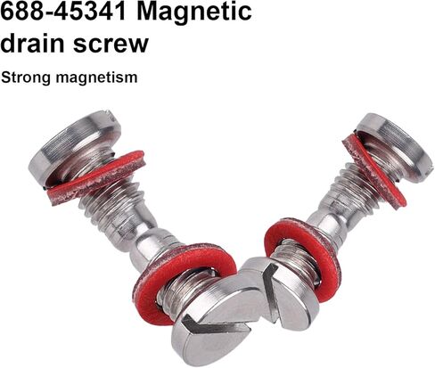 4pcs 688-45341 Magnetic Drain Plug Screw & 90430-08020 Washer for Yamaha Outboard Engine Lower Unit 130-300HP, Compatible with 688-45341-00 688-45341-01 Marine Leak-Proof Replacement Parts in Kuwait
