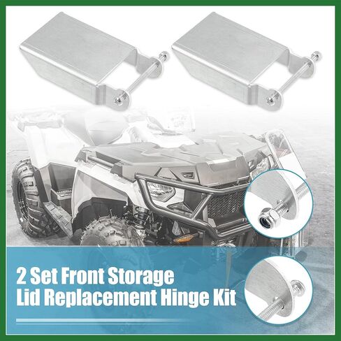 طقم مفصلات بديلة لغطاء التخزين الأمامي من Motoforti لـ Polaris Sportsman 450 570 850 2015 2016 2017 ATV دعامة من الألومنيوم مع مسامير ومسامير ومجموعة إكسسوارات أداة تدوم طويلاً in Kuwait