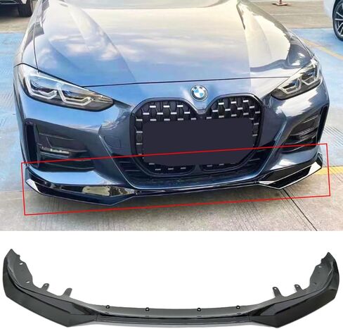 يناسب 2021-2026 BMW G22 G23 430i M440i 3 قطع MP STYLE GLOSS أسود FRONT Bumper Lip ChIN KIT in Kuwait