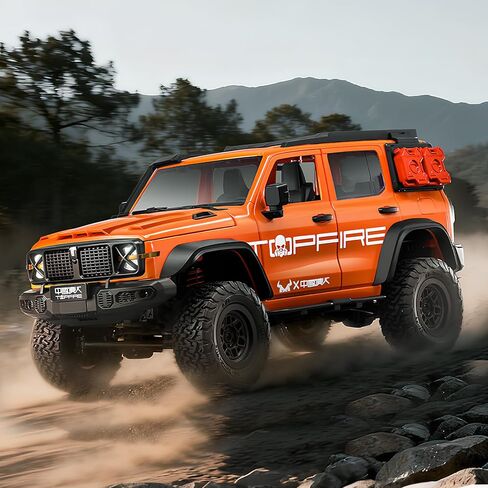 ARRIS 1/12 RC Crawler، MN300 RC Rock Crawler 4x4 4WD على الطرق الوعرة شاحنة على طراز رانجلر، سيارة بتحكم عن بعد بناقل حركة بسرعتين مع أضواء LED وأبواب قابلة للفتح، هدايا لعبة RTR من فئة الهوايات in Kuwait