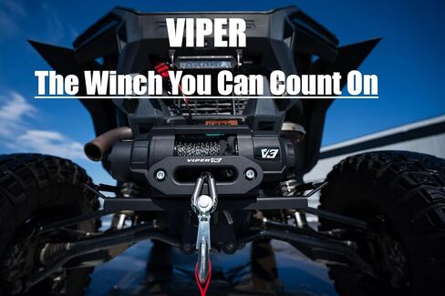 VIPER V3 9000lb UTV/ATV ونش من الدرجة العسكرية مع حبل صناعي أسود مقاس 40 بوصة. لاسلكي وIP68 مقاوم للماء. يتضمن حامل استقبال مقاس 2 بوصة، وأسلاك سريعة مقاس 48 بوصة و12 بوصة للتركيب الأمامي/الخلفي. in Kuwait