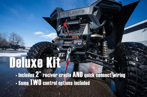 VIPER V3 9000lb UTV/ATV ونش من الدرجة العسكرية مع حبل صناعي أسود مقاس 40 بوصة. لاسلكي وIP68 مقاوم للماء. يتضمن حامل استقبال مقاس 2 بوصة، وأسلاك سريعة مقاس 48 بوصة و12 بوصة للتركيب الأمامي/الخلفي. in Kuwait