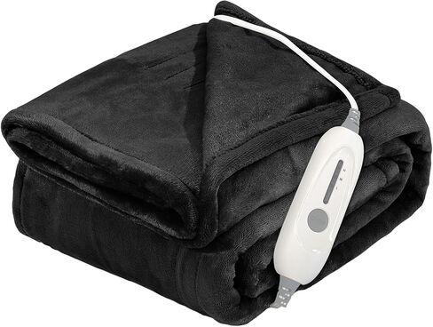Heated Blanket Throw 50"x60", Super Soft Flannel Electric Throw Blanket, 3 Heating Levels, 4H Auto Off, Overheat Protection, Machine Washable, ETL & FCC Certified,for Home Office,Grey in Kuwait