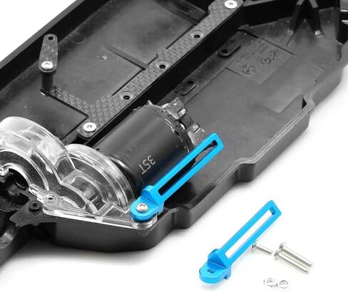 Aluminum Motor Cooling Fan Mount for Tamiya 1/10 RC Car TT-02 Chassis, CNC Motor Heatsink Bracket Holder for 30mm/ 35mm /40mm Fans, RC Upgrade Parts for TT02 in Kuwait