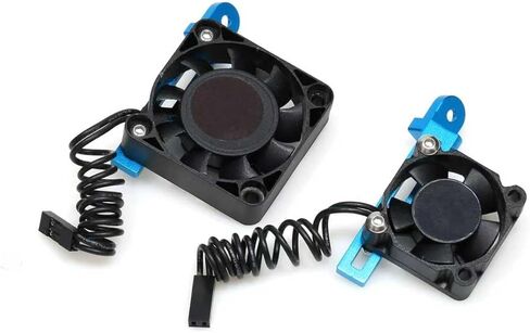 Aluminum Motor Cooling Fan Mount for Tamiya 1/10 RC Car TT-02 Chassis, CNC Motor Heatsink Bracket Holder for 30mm/ 35mm /40mm Fans, RC Upgrade Parts for TT02 in Kuwait