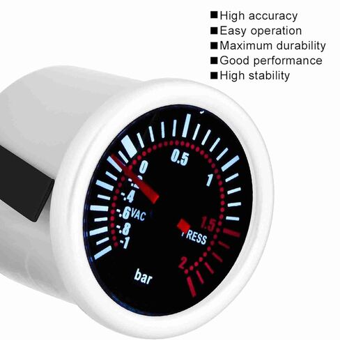 2" Car Universal 12V LED Digital Turbo Boost Psi Gauge Meter, Digital Turbo Boost Gauge Kit with Smoke Lens for Front Dash Mount in Kuwait
