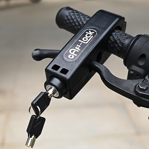 Universal Motorcycle Handlebar Lock, Anti-Theft Grip Brake Lock with 2 Keys, Waterproof Scooter E-Bike Security Lock for Motorbike ATV UTV in Kuwait
