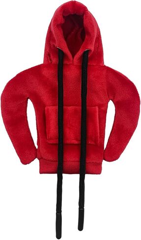 Car Gear Shift Knob Hoodie Cover - Universal Funny & Warm Mini Hoodie for Auto Shifter, Cute Automotive Interior Decor Accessory Gift (Red) in Kuwait