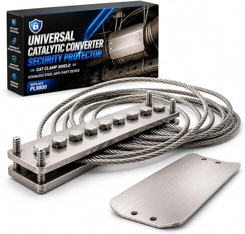 Universal Catalytic Converter Security Protector Cat Clamp Shield Stainless Steel Plate Cat Strap Cover Cat Rap Device For Anti Theft Replace PL9800 in Saudi Arabia