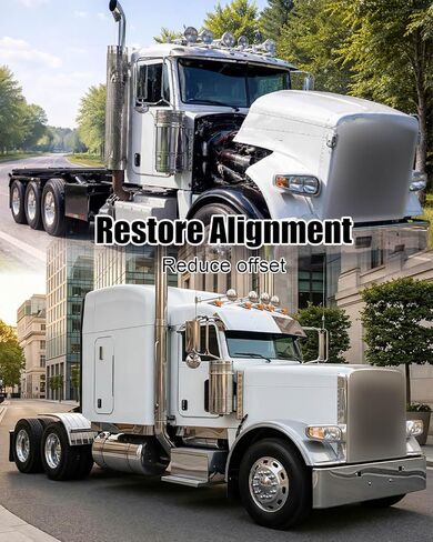 Upper Engine Hood Guide Compatible with Peterbilt 388 389 Trucks, Engine Hood Guide Brackets, 2Pcs in Kuwait