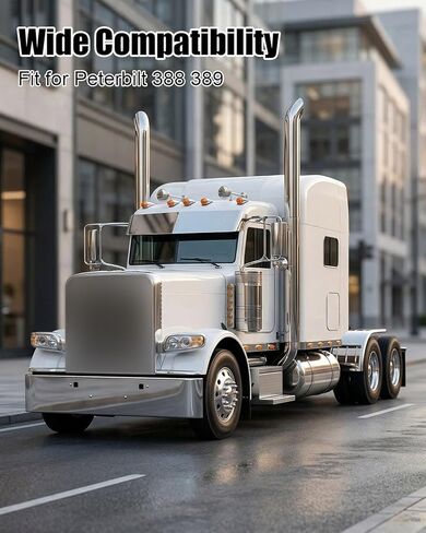 Upper Engine Hood Guide Compatible with Peterbilt 388 389 Trucks, Engine Hood Guide Brackets, 2Pcs in Kuwait