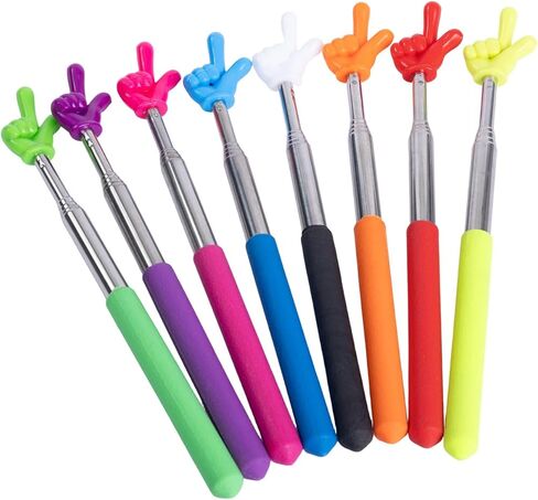 8 Pack 26.97in Multicolor Metal Telescopic Pointers, Retractable Finger Pointer Stick Extendable Pointer, Lifestyle Items, Indoor Decorations, Energetic Indicator Sticks in Kuwait