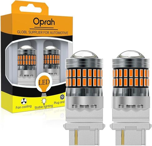 Oprah LED Bulb Amber Yellow, 6W Energy Saving for RV, Camper, Trailer Clearance & Side Marker Lights, for Front Parking Lights & Daytime Running Lights (DRL), 2-Pack (amber light, 3156) in Kuwait